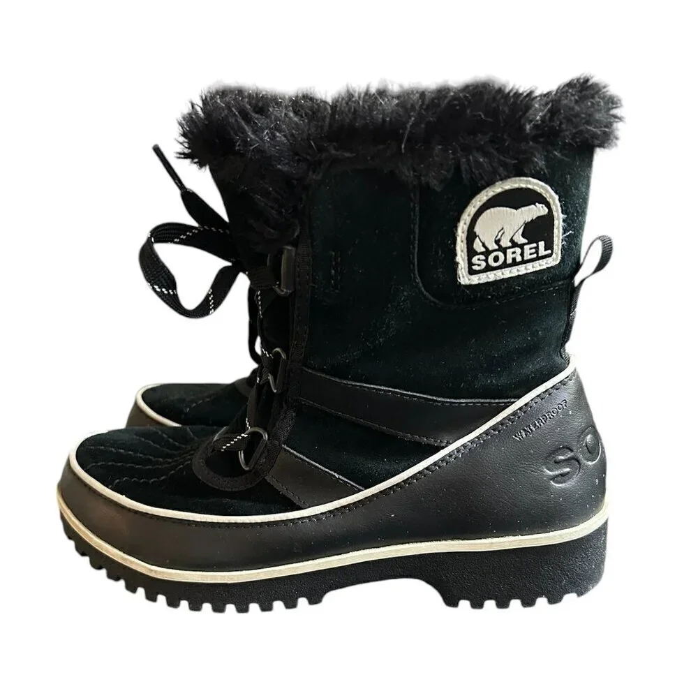 SOREL Tivoli II Black Ankle Waterproof Winter Boots US 7 - Picture 2 of 7